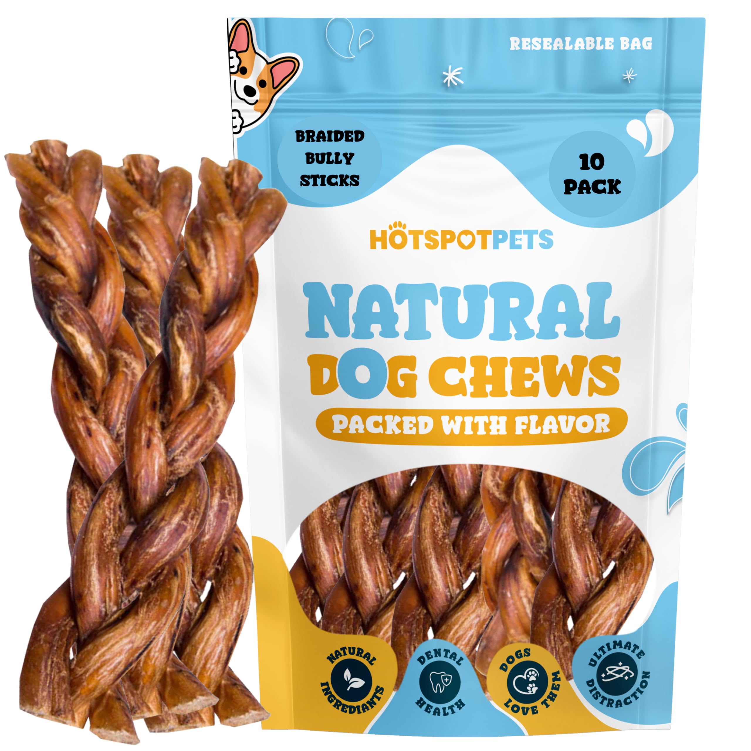 Hotspot Pets batons boeuf 6 pouces, faible odeur pour usage domestique