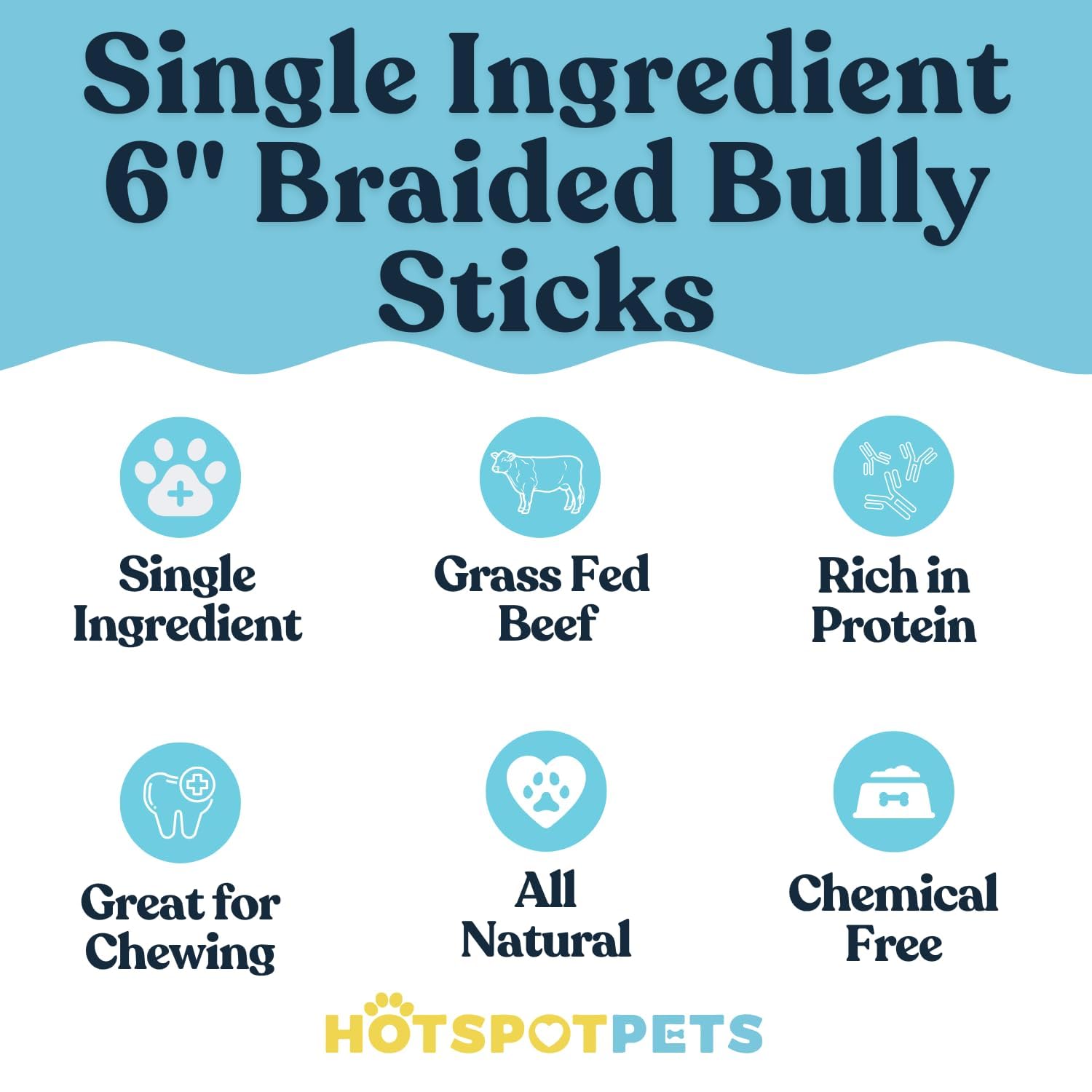 Hotspot Pets sticks en boeuf 100 % ingrédient unique, sans additifs