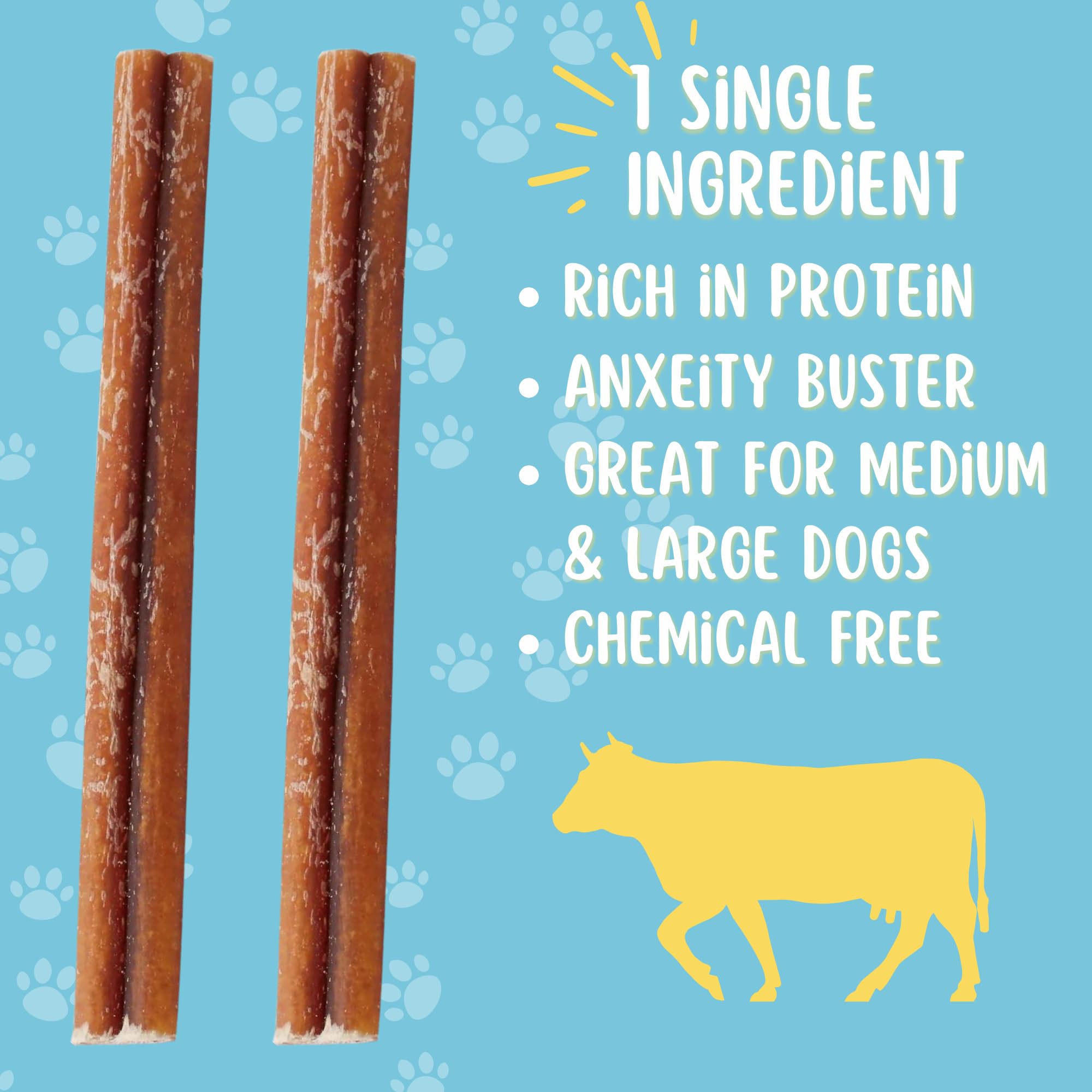 Hotspot Pets Bully Sticks sans additifs artificiels, en-cas pur et sain