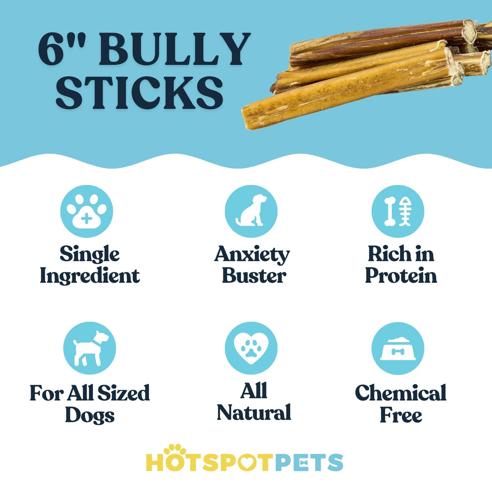 Hotspot Pets Bully Sticks sans odeur, régal silencieux et propre