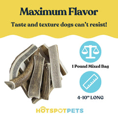 Hotspot Pets : corne de cerf fendue 4-6 pouces, alternative naturelle pour chiens forts.