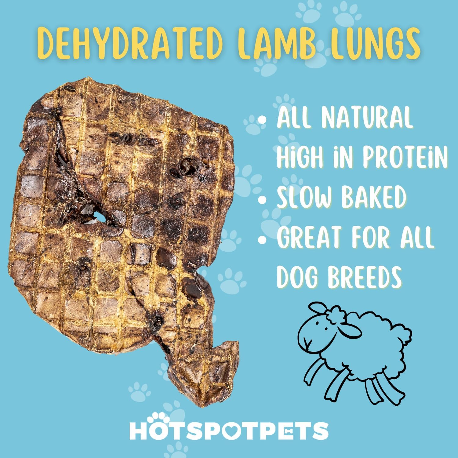 Hotspot Pets poumons d'agneau fabrique aux Etats-Unis – norme de qualité.