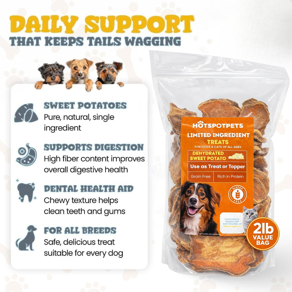 Friandise riche en fibres Hotspot Pets pour chien, soutien digestif éventuel.