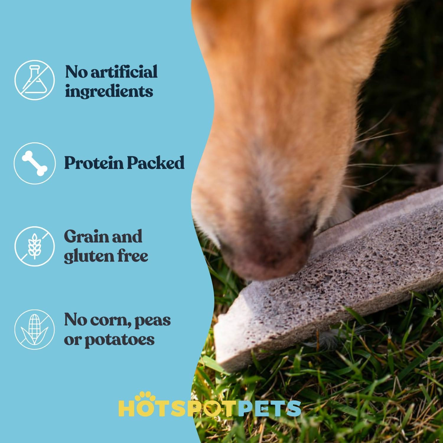 Hotspot Pets os de cerf fendu – 100% naturel sans conservateurs