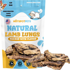 Hotspot Pets poumon d'agneau, alternative au cuir brut pour chien.