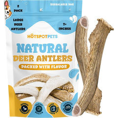 Hotspot Pets ramures de cerf 7 pouces, mastic durable pour grands chiens.