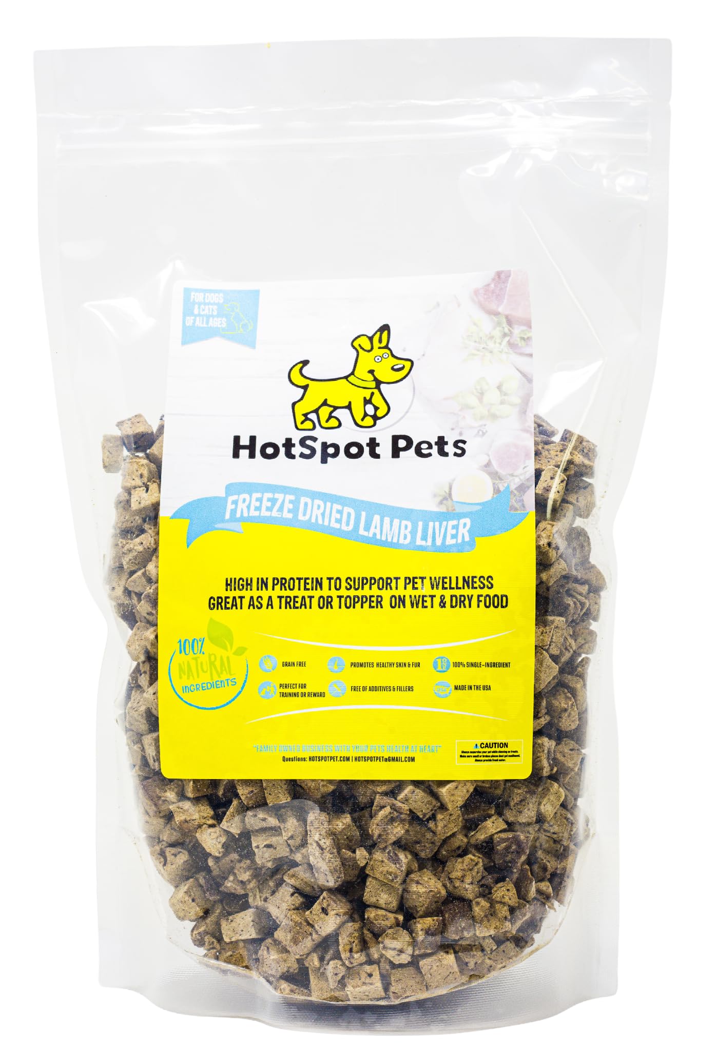 Sachet d'une livre Hotspot Pets, environ 300 pièces.