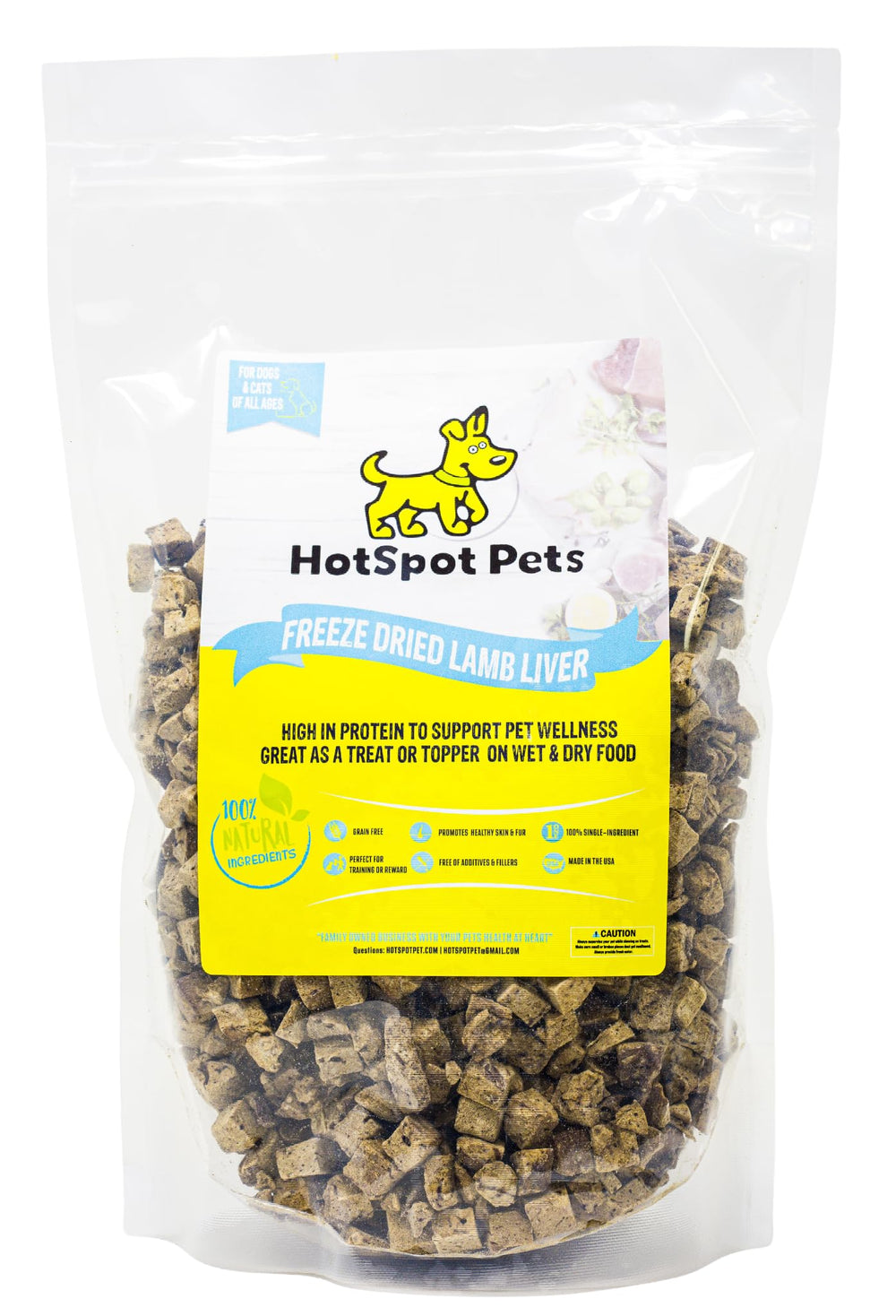 Sachet d'une livre Hotspot Pets, environ 300 pièces.