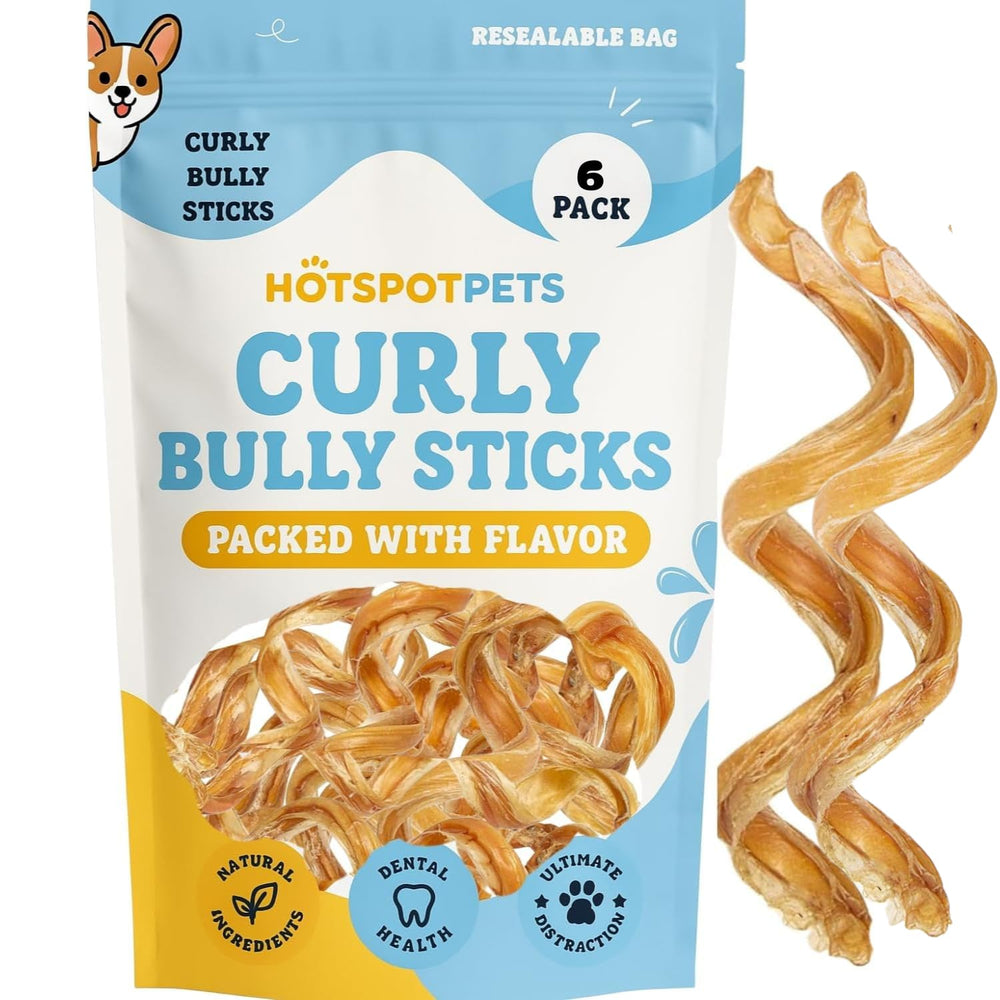 Hotspot Pets Sticks Bully Printemps 6-pack, emballage prêt à l’emploi.