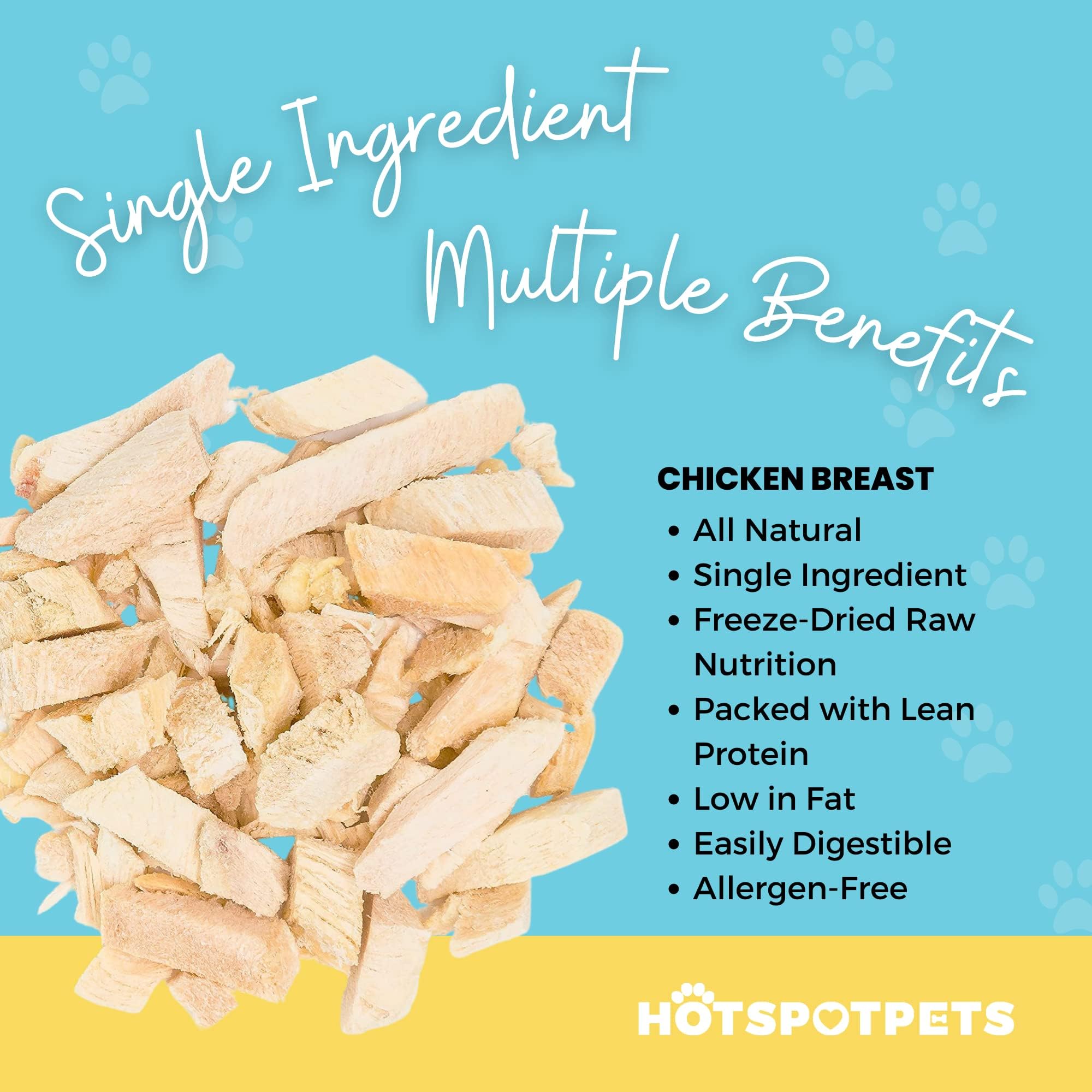 Hotspot Pets tranches poulet lyophilisé, parfaites pour l entraînement.