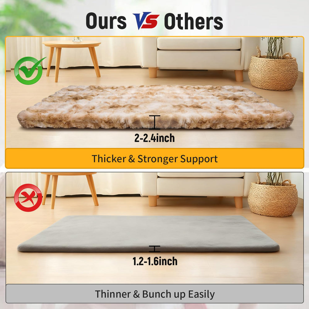 HOTYPXQ lit chien design artisanal bicolore beige et blanc s’harmonise avec votre intérieur