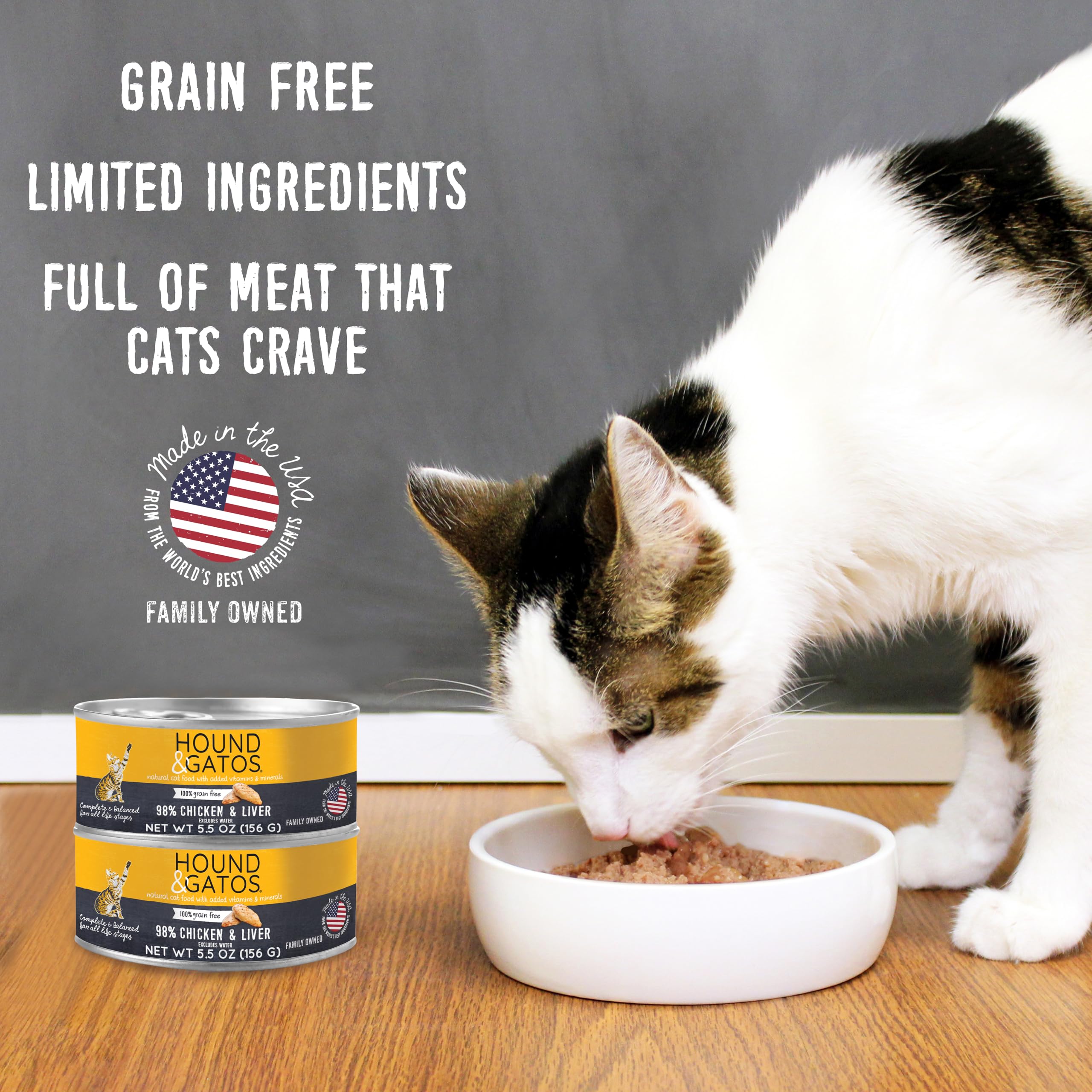 Repas complet ou garniture Hound & Gatos riche en oméga-3 pour nutriments esssentiels