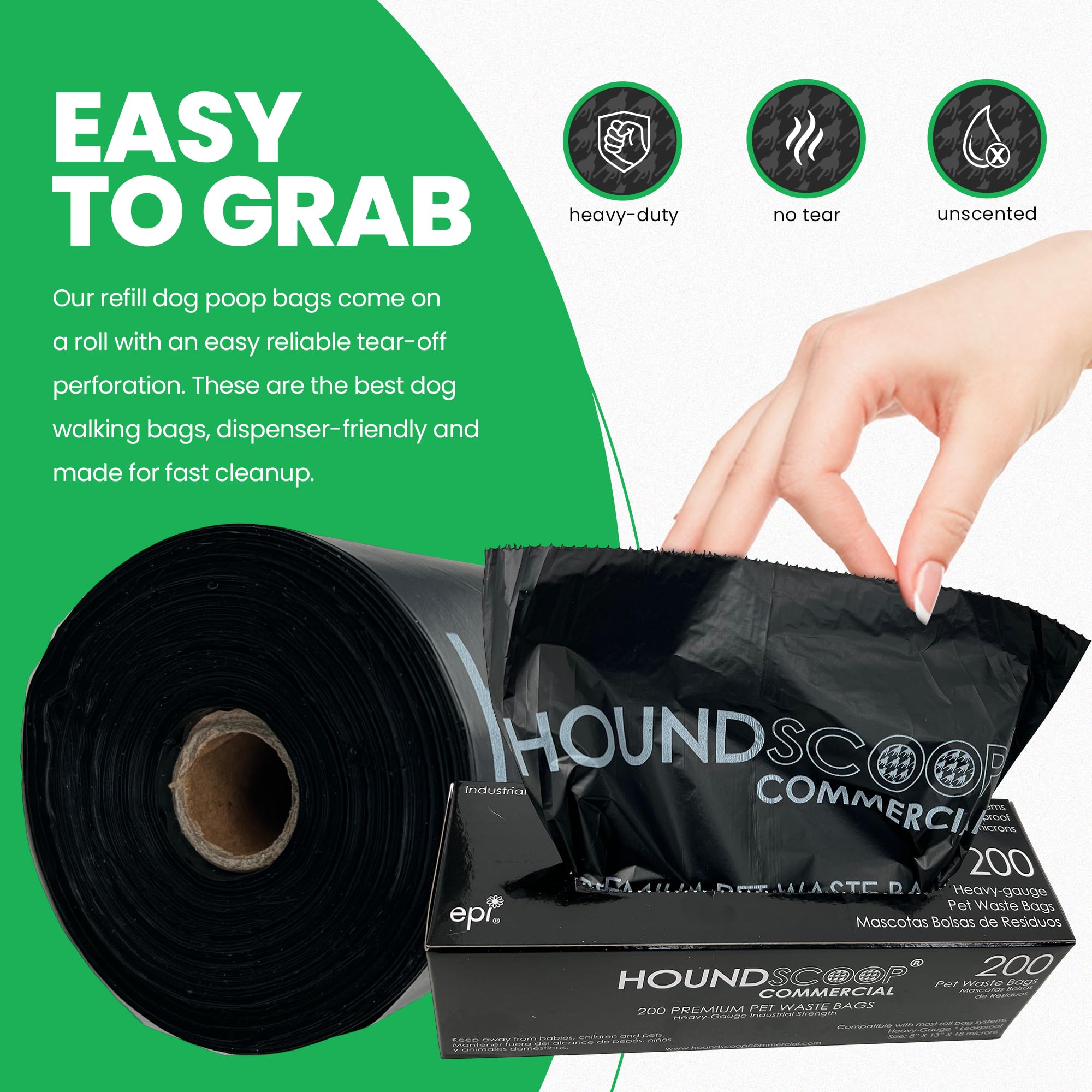Sacs HOUNDSCOOP compatibles avec distributeurs.