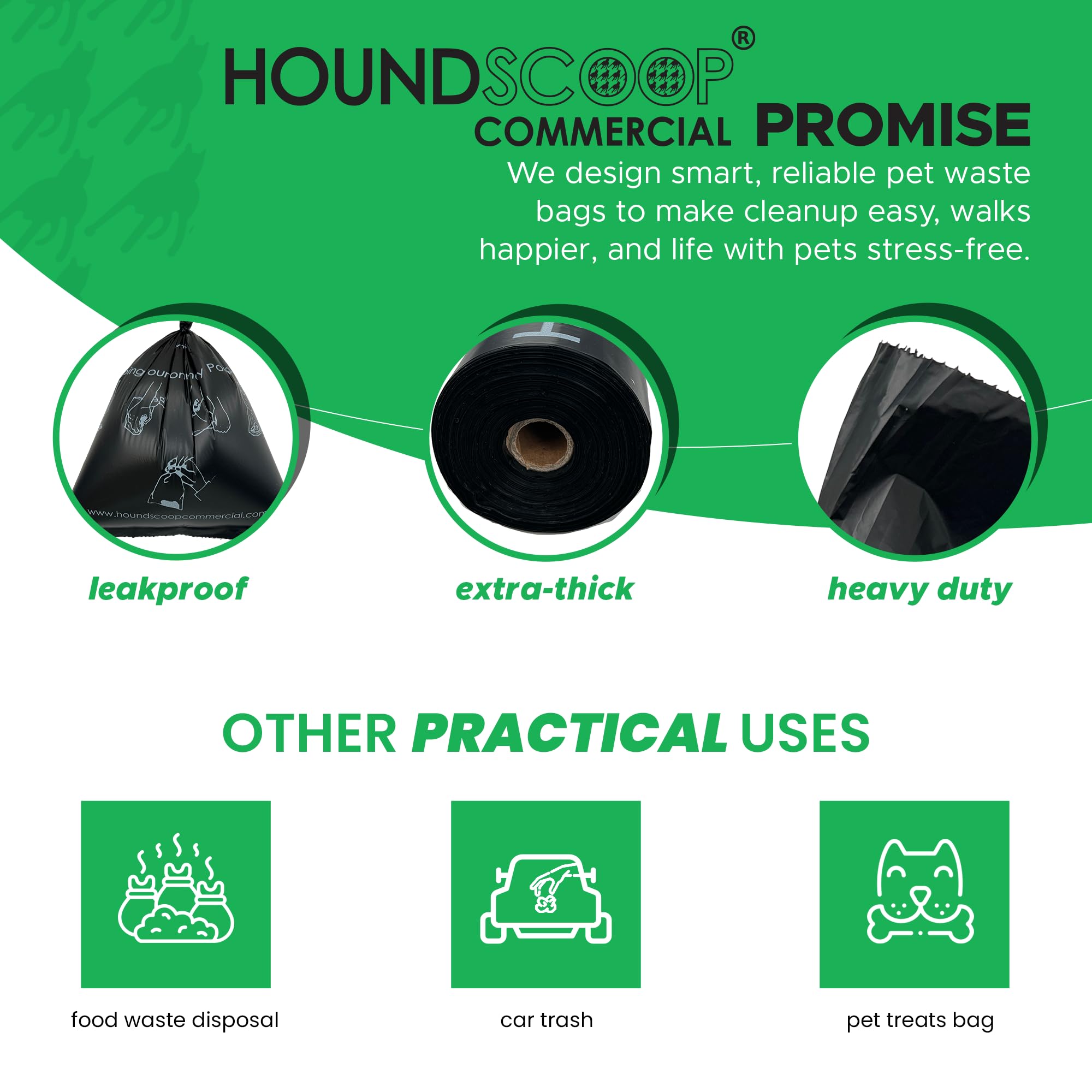 Sacs HOUNDSCOOP 18 microns étanches et résistants.