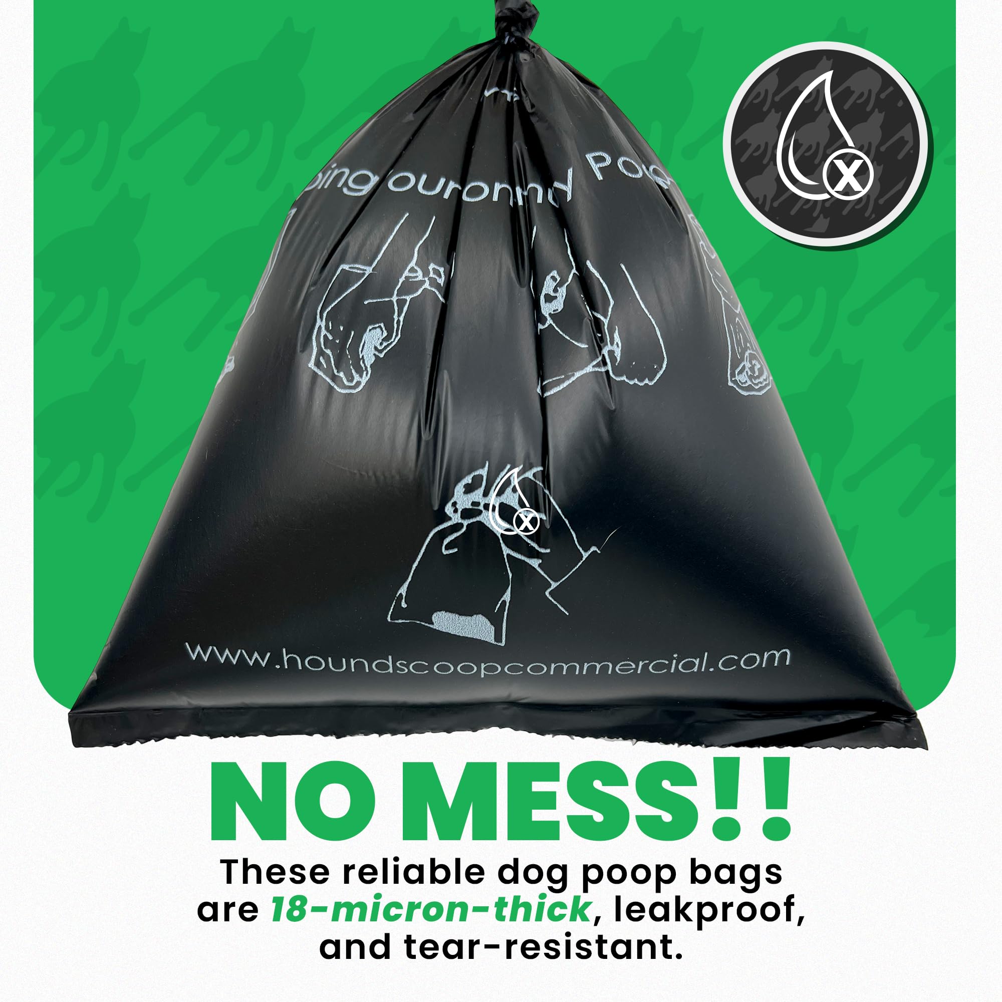 Sacs HOUNDSCOOP 20x33 cm, couverture efficace.