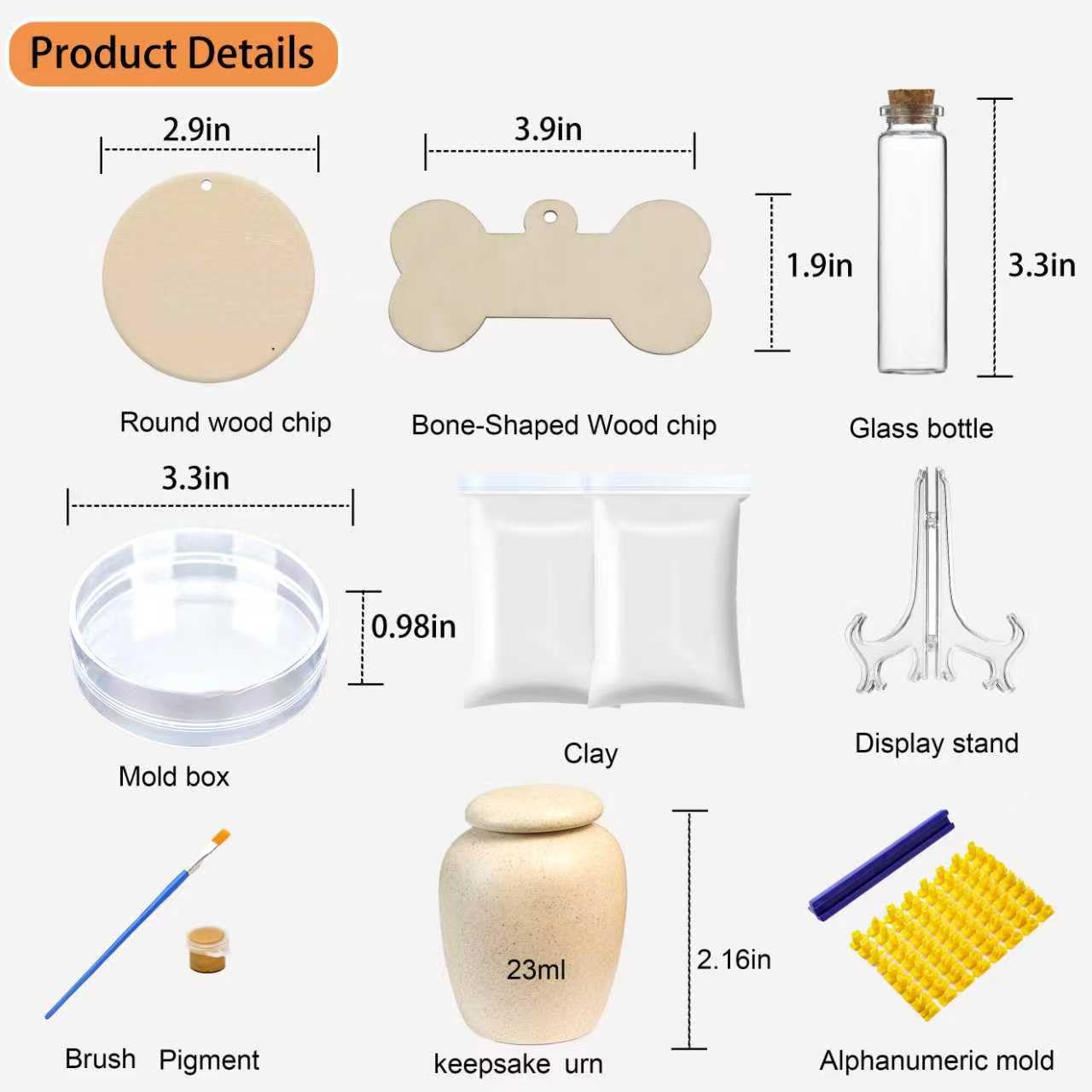 Houstimi accessoires bricolage cœur et os en bois pour personnaliser