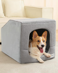 Hovicaed maison chien intérieur, vue d'ensemble, espace privé et confortable.