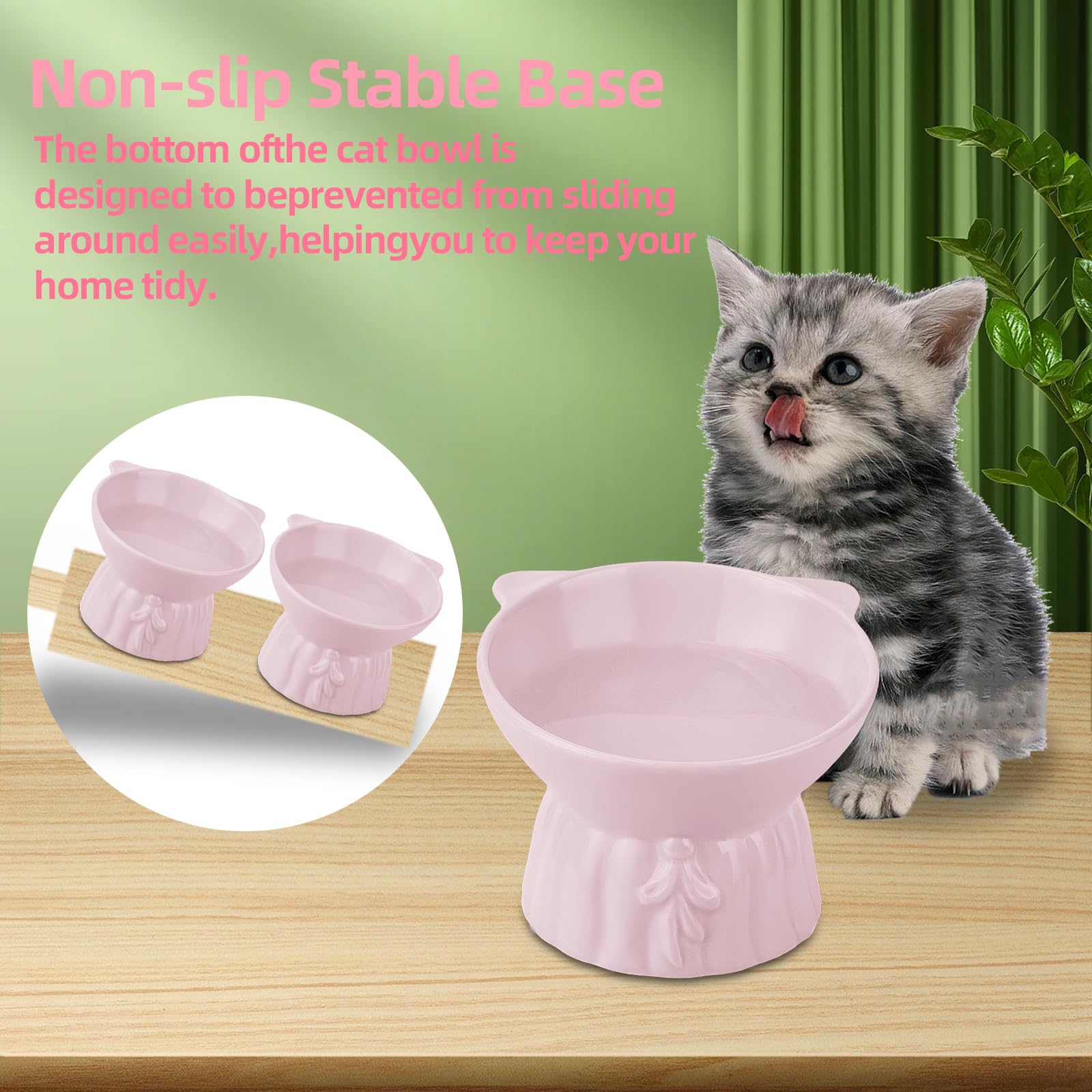 Bol nourriture Hovico rose, design ergonomique pour un repas confortable.