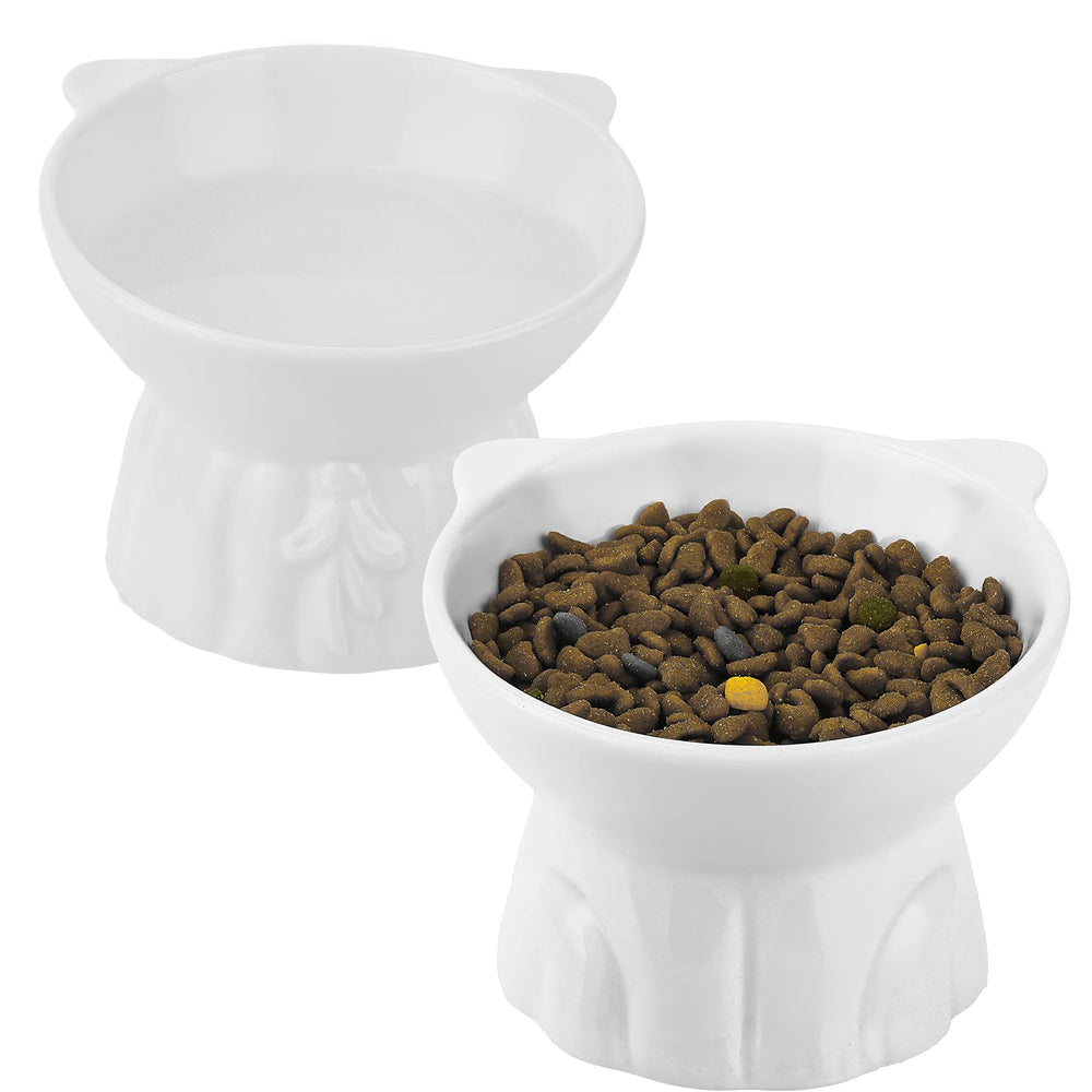 Hovico gamelles chat surlevees ceramique ensemble 2 pieces confort alimentation