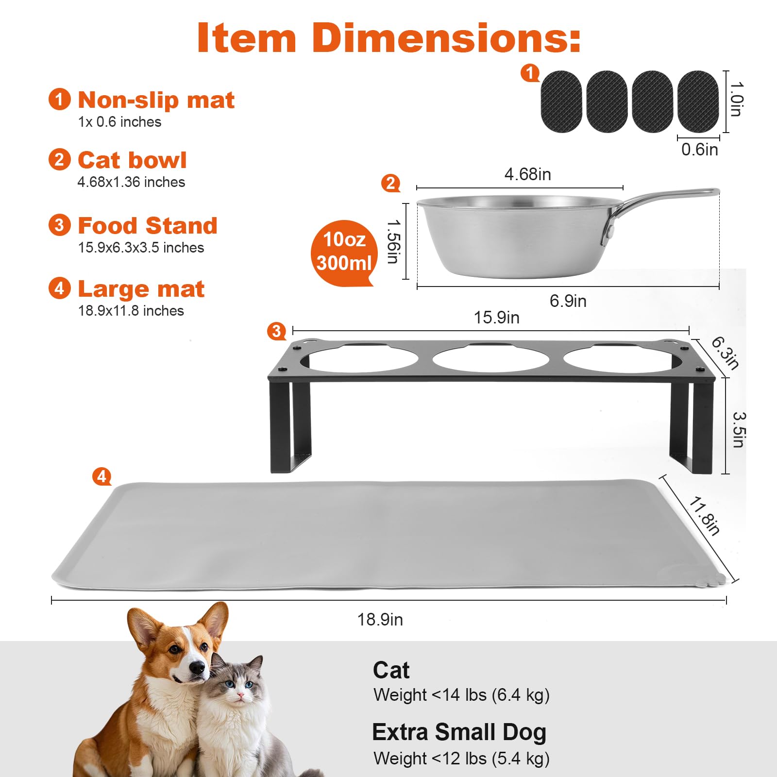 Kit d’alimentation pratique pour chats et chiens, conviviale et réutilisable.