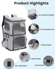 HOVONO ventilation par 5 fenetres mesh pour l'air et la vue.