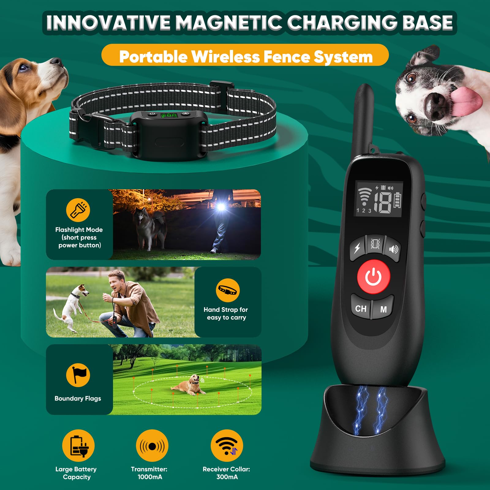La base de recharge magnétique Howfateam rend le chargement pratique.