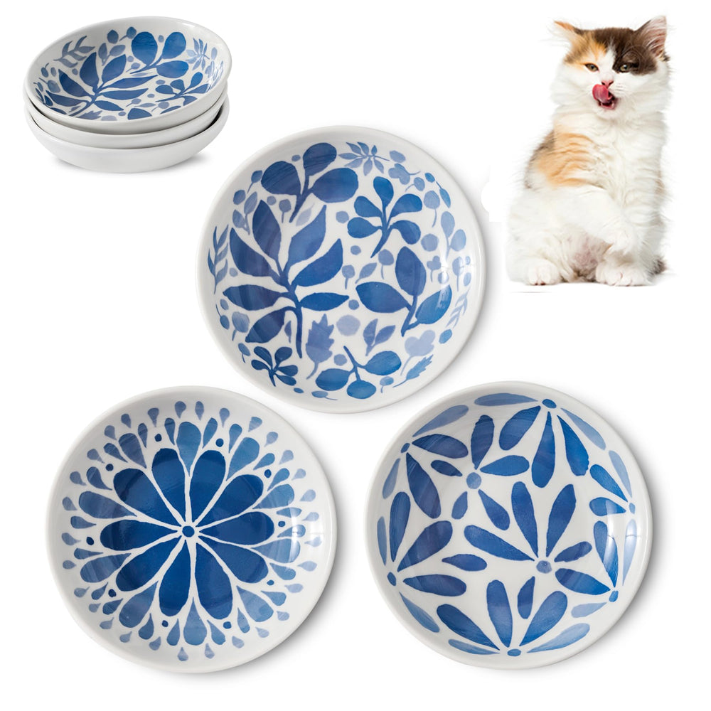 Howise ensemble de trois bols en céramique pour chats, pratique pour nourrir plusieurs animaux.