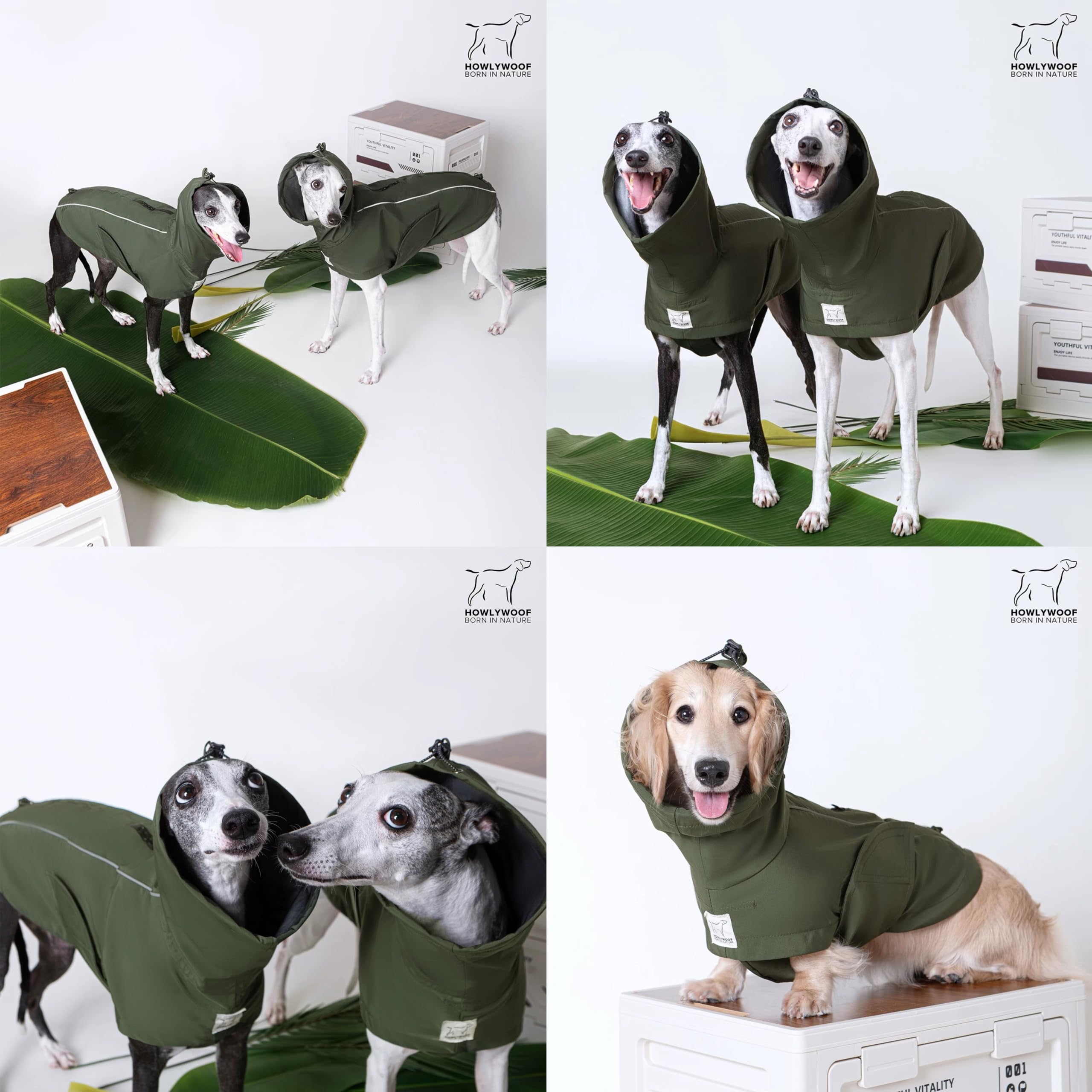 Ajustement par Velcro HowlyWoof pour un ajustement personnalisé.
