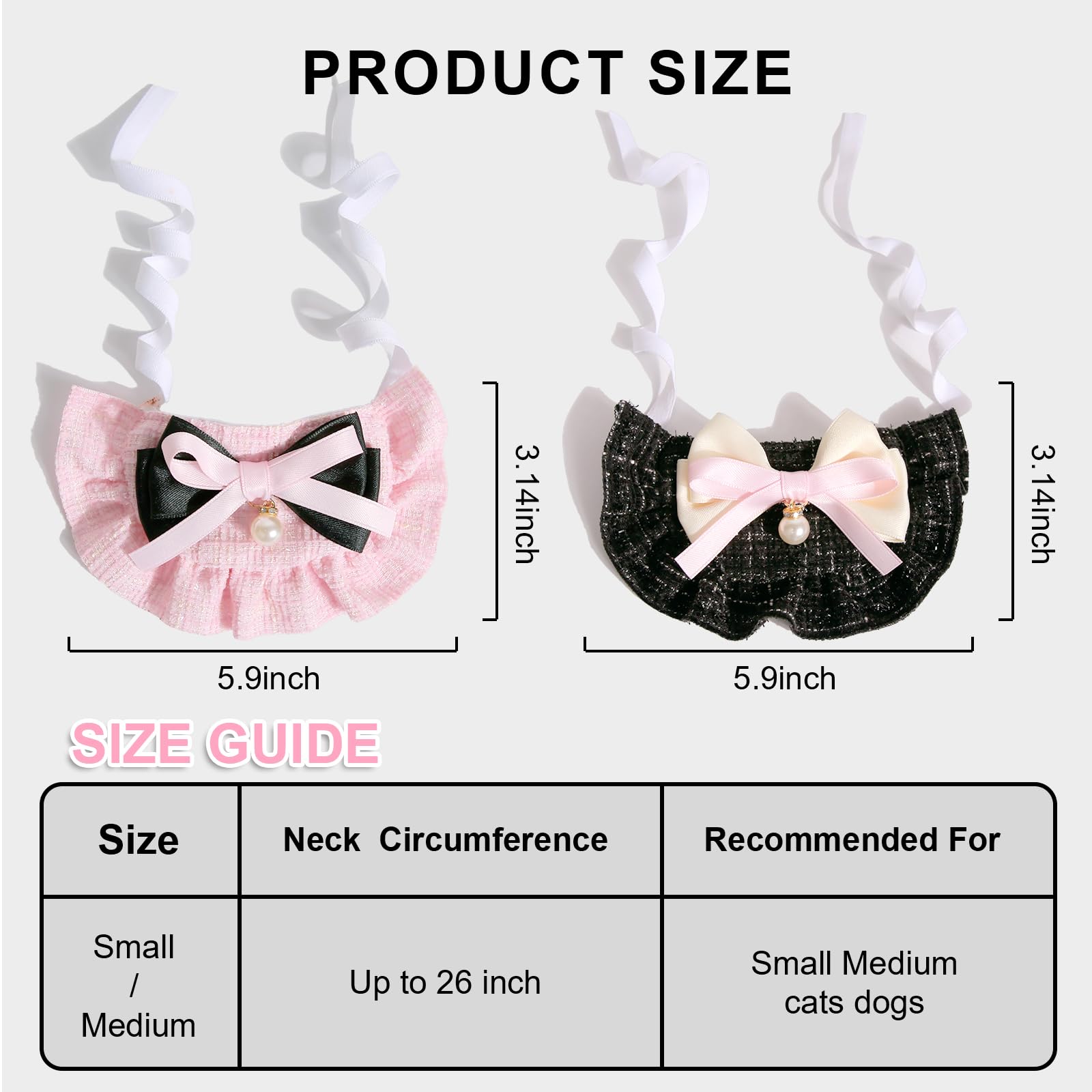 HOWWFALY bandana chat satin noeud rose: accessoire chic et confortable