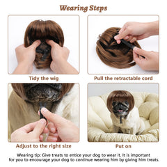 HOWWFALY accessoire fête – perruque légère pour chien et chat