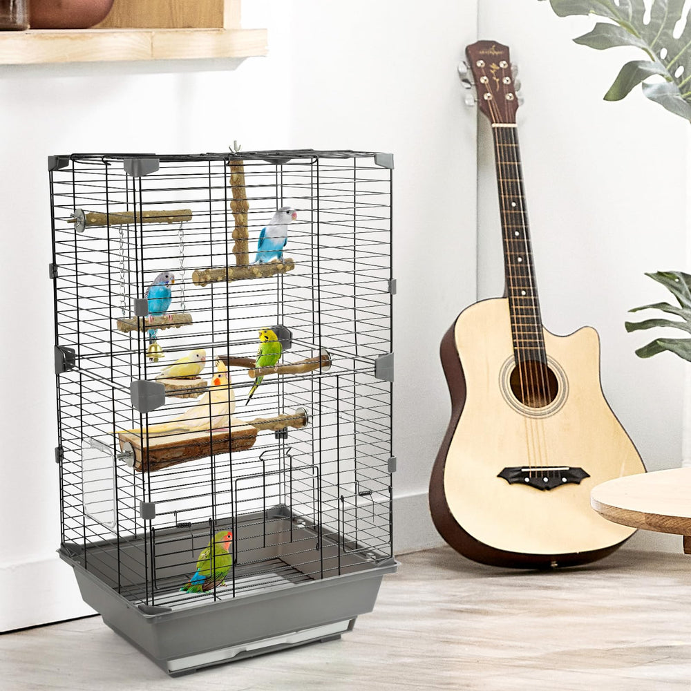 HPAWHOMEPART ensemble perchoirs bois naturel: kit complet pour cage et extérieur