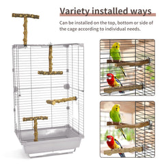 HPAWHOMEPART perchoir forme en T bois naturel: support polyvalent pour grimper et se percher