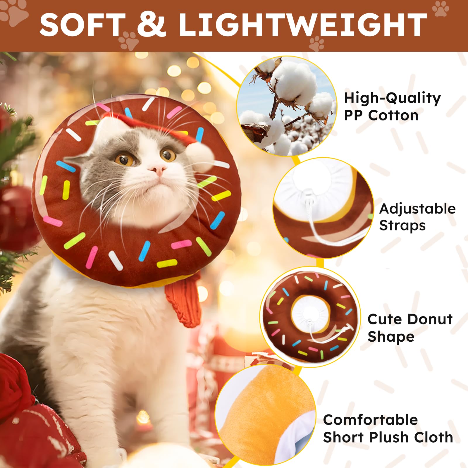 Design mignon Hpetppy collier donut, agréable à porter et visuellement attrayant.