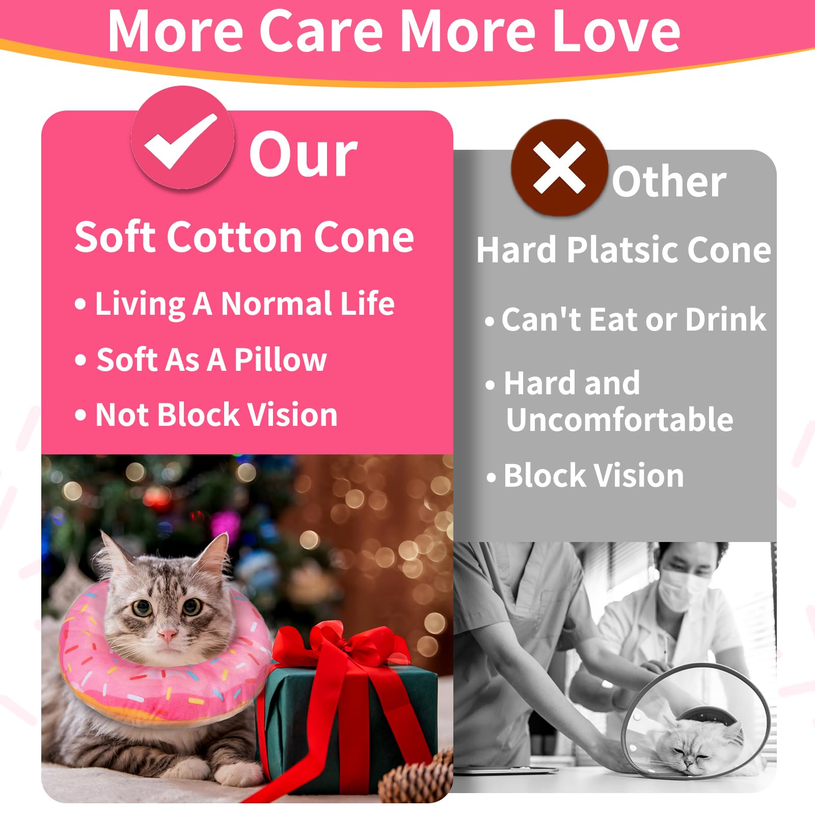 Hpetppy collier-chat-design-beignet: look adorable et coussin pour siestes.