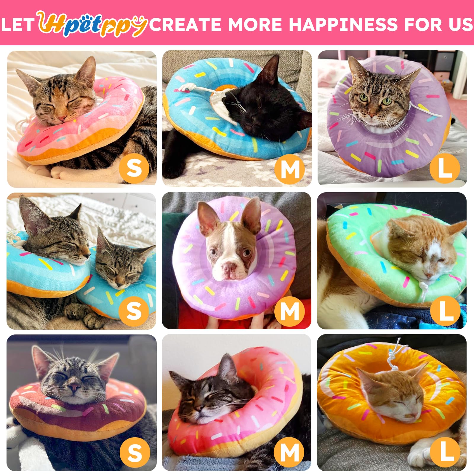 Hpetppy collier-cone chat design beignet, look mignon.