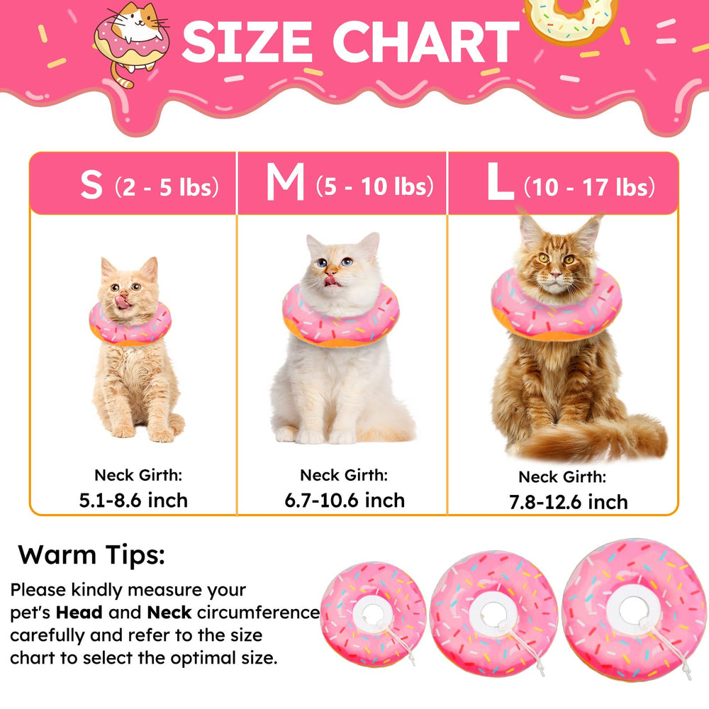 Hpetppy collier-donut-chat-confort: maintien agréable pendant le repos.