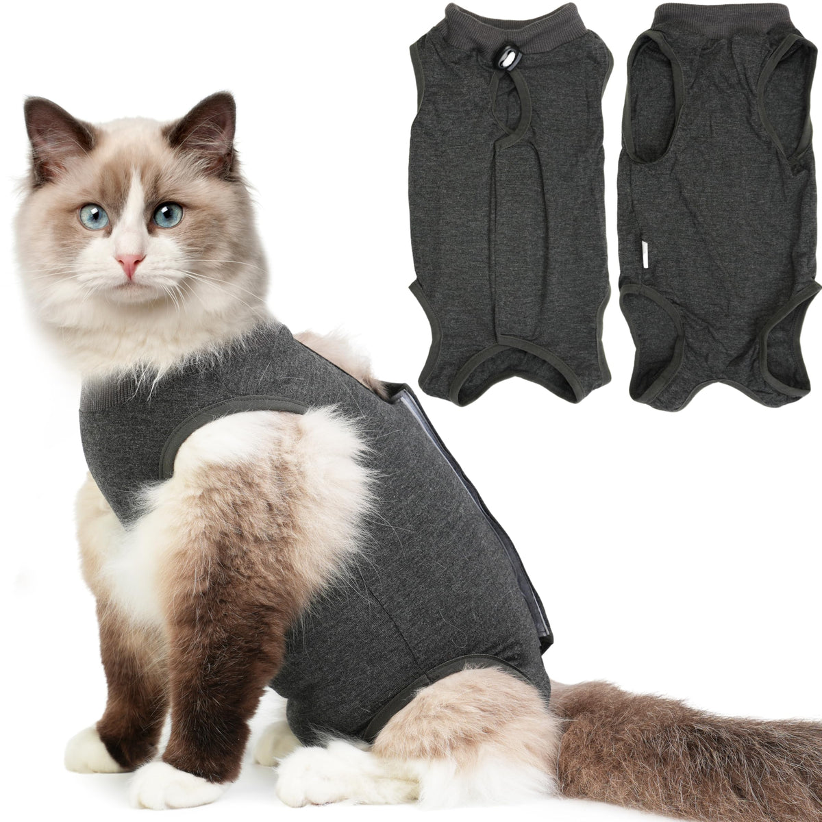 Hpetppy combinaison convalescence chat postoperatoire, protege la plaie et favorise le confort.