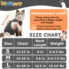 Hpetppy combi chat gris foncé - tenue douce et ajustable pour le rétablissement.
