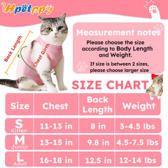 Hpetppy costume récupération chat - matière respirante pour un port prolongé et confortable