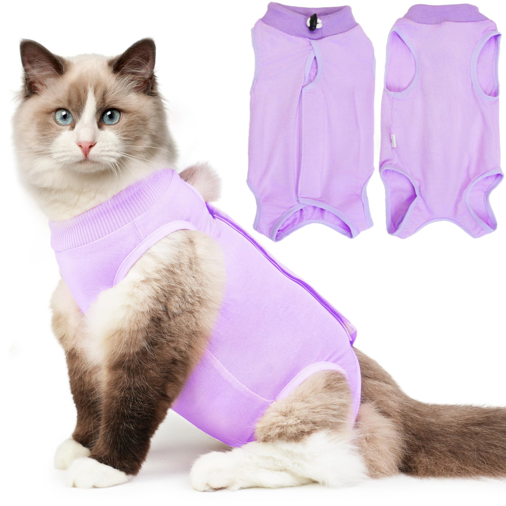 Hpetppy costume rééducation chat respirant pour une récupération plus confortable.
