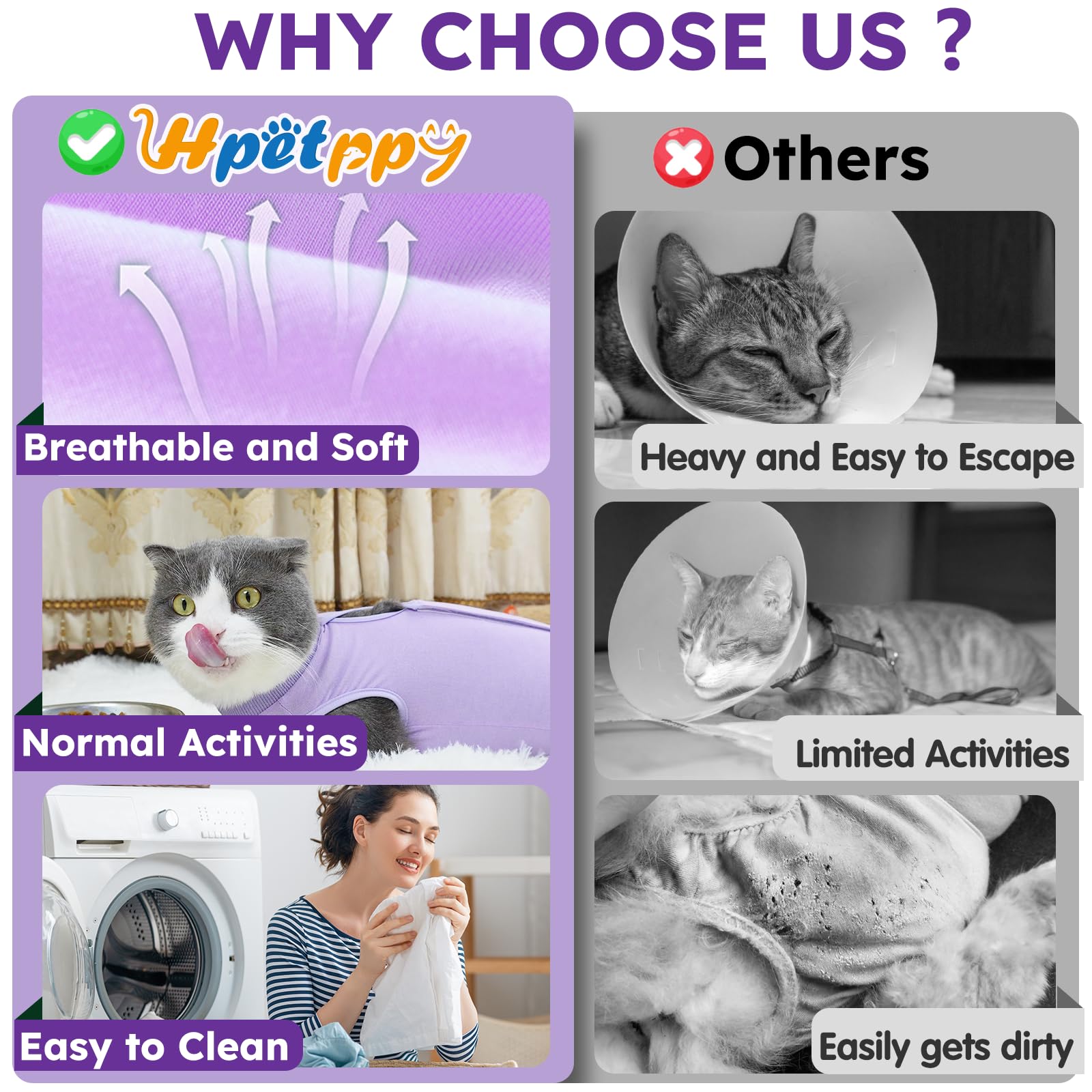Hpetppy tailles disponibles chat s/m/l adaptés à différentes tailles.