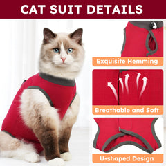 Hpetppy veste-récupération Chat – grande ouverture arrière pour accéder à la litière.