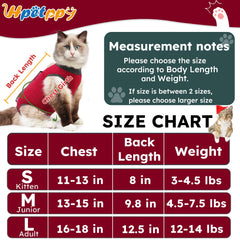 Hpetppy veste-récupération Chat – velcro dos pour un ajustement rapide et sûr.