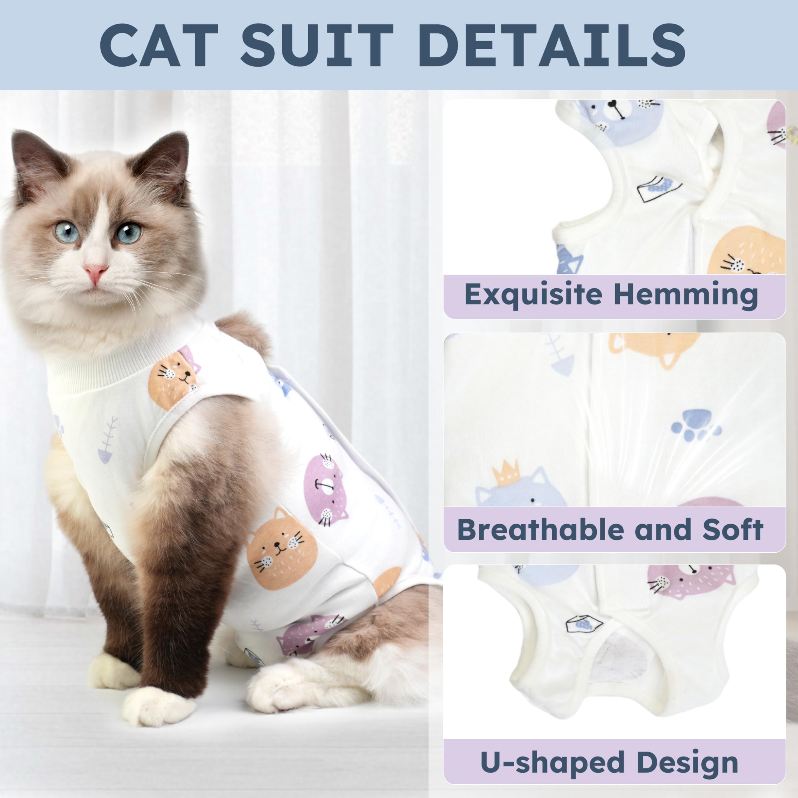 Hpetppy vetement recovery chat design-mignon-points: motif charmant pour personnaliser le vêtement.