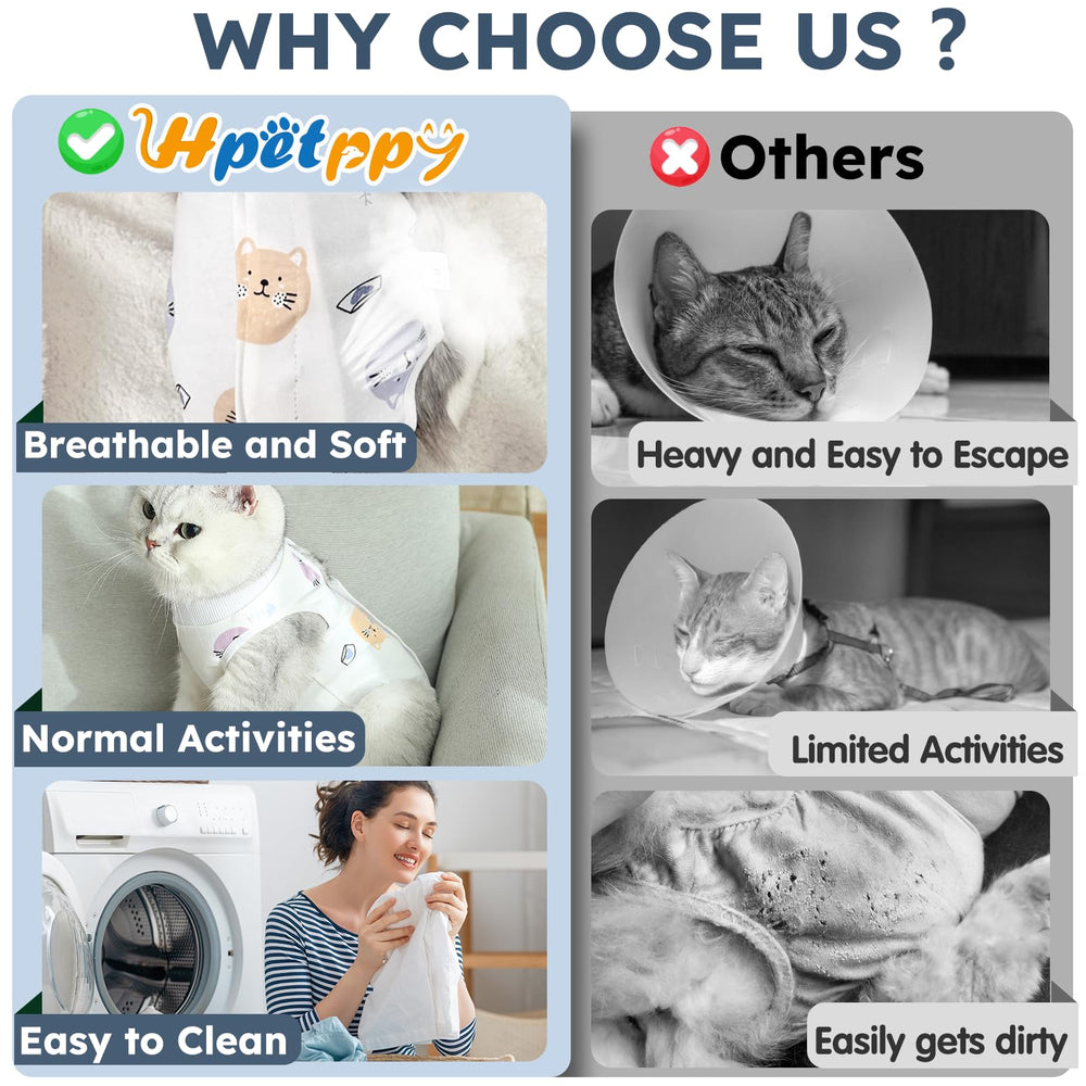 Hpetppy vetement recovery chat motif-doux: design mignon et confort quotidien.