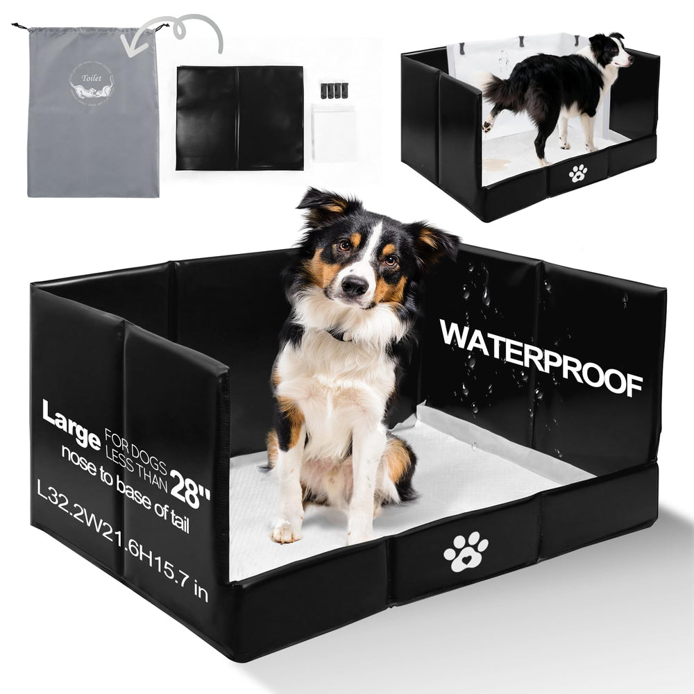 HQ4US 4LEGS bac-toilette-chien-pliable, pratique pour une installation rapide à domicile.