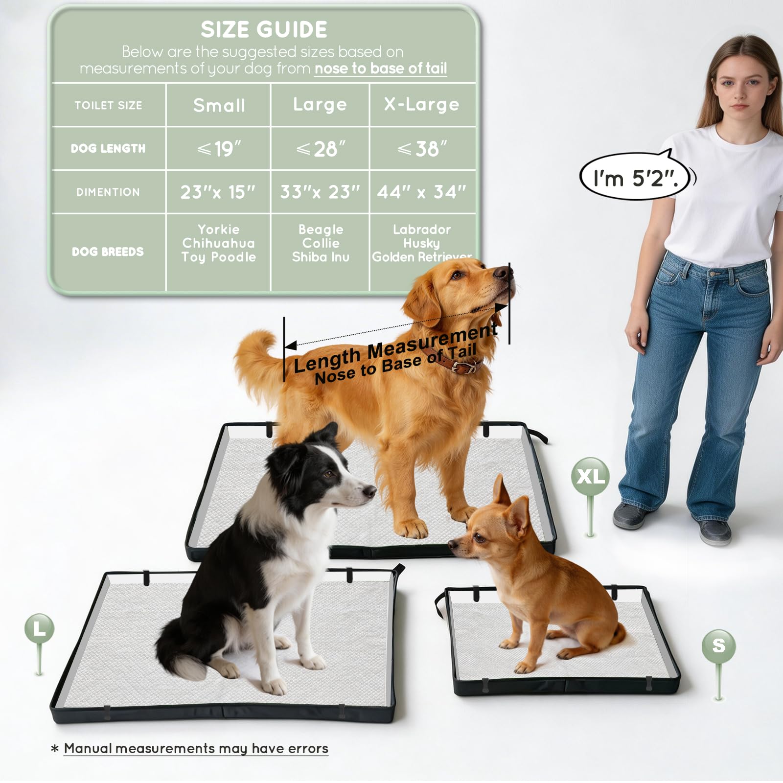 HQ4US 4LEGS grande taille 33x23 adapté pour les chiens.