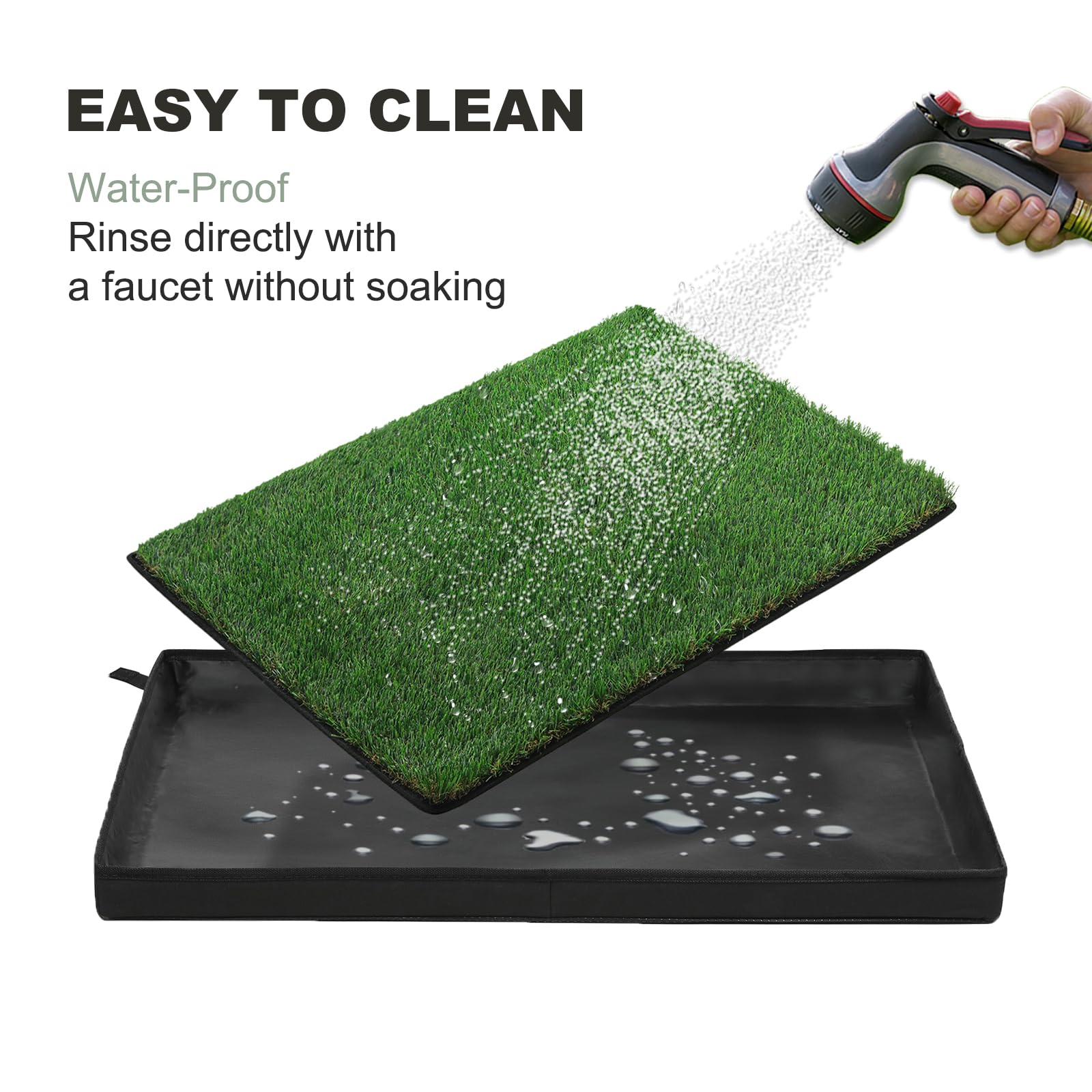 HQ4US 4LEGS tapis gazon artificiel double, résistant et facile à nettoyer.