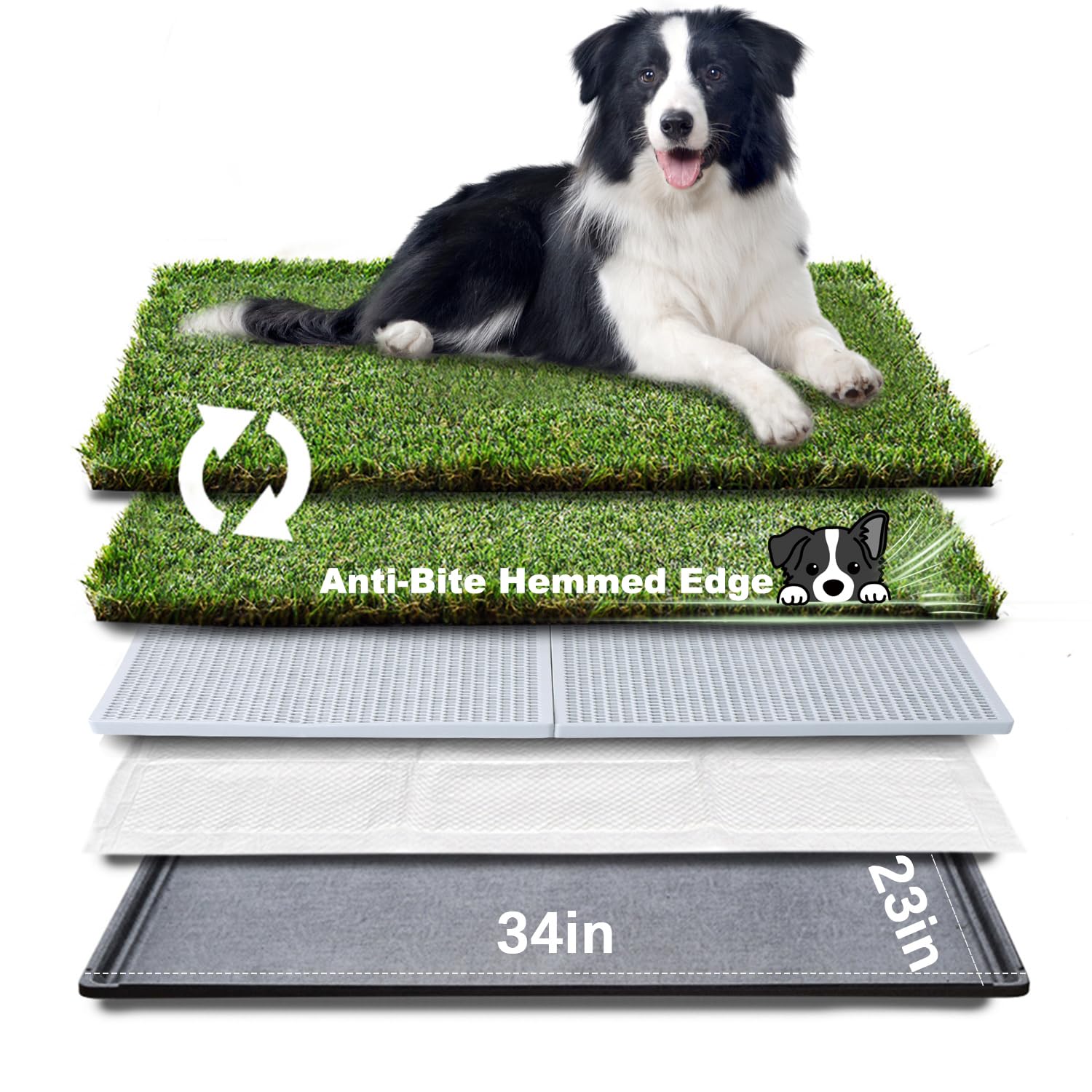 HQ4US 4LEGS: tapis herbe chien grande 34×23, confort et usage pratique.
