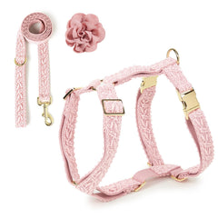 HQREA harnais dentelle rose avec fleur amovible pour un style féminin et confortable